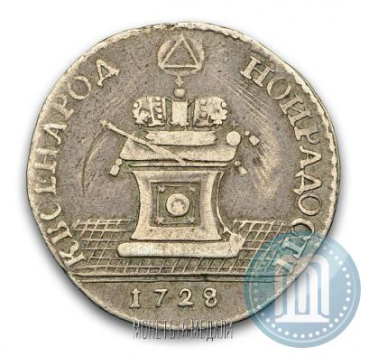 Picture Token Coin 1728 year  "Coronation of the Emperor Peter II"