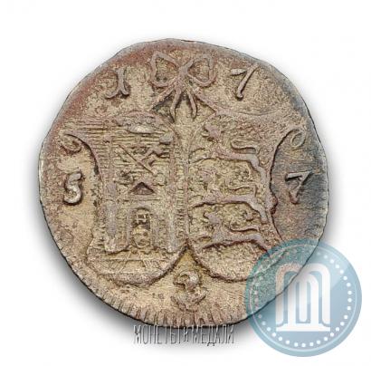 Picture 2 kopecks 1757 year  "For Livonia"