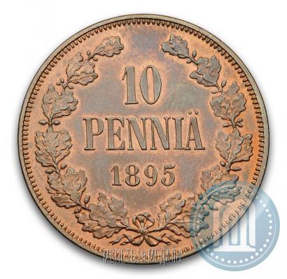 Фото 10 пенни 1895 года  