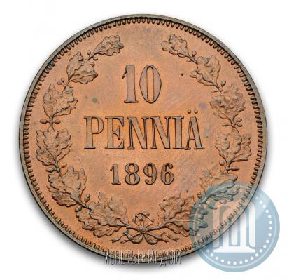 Фото 10 пенни 1896 года  