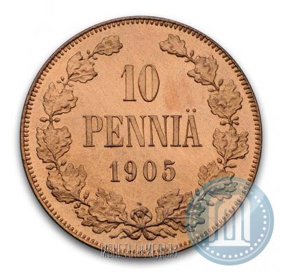 Picture 10 pennia 1905 year  