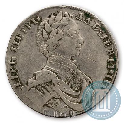 Фото 1 рубль 1712 года  "Портрет работы С. Гуэна"