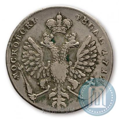 Фото 1 рубль 1712 года  "Портрет работы С. Гуэна"