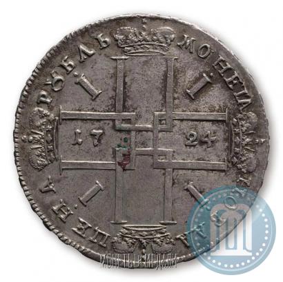 Фото 1 рубль 1724 года OK "Портрет в античных доспехах"