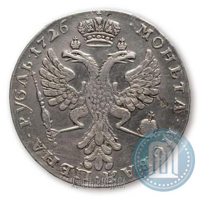 Picture 1 rouble 1726 year  "Moscow type, portrait turned to the left"