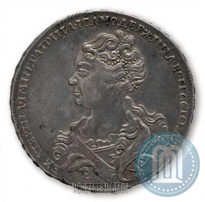Фото 1 рубль 1726 года  "Московский тип, портрет влево"
