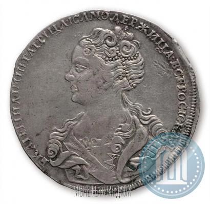 Фото 1 рубль 1726 года  "Московский тип, портрет влево"