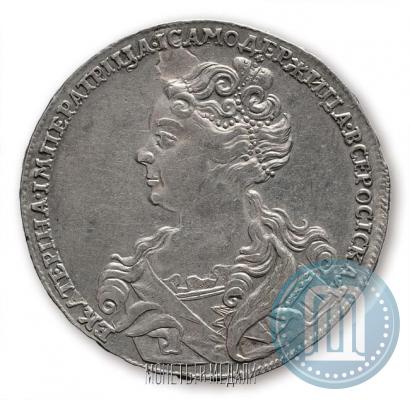 Фото 1 рубль 1726 года  "Московский тип, портрет влево"