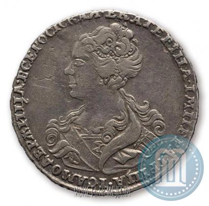 Фото Полтина 1726 года  "Московский тип, портрет влево"