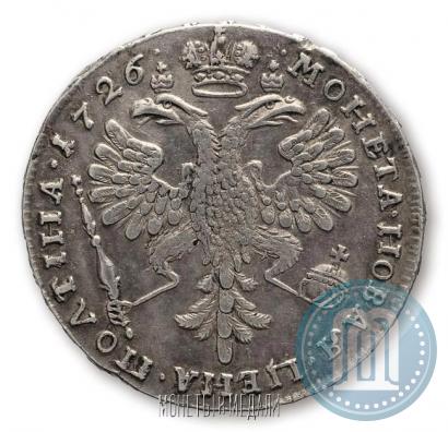 Фото Полтина 1726 года  "Московский тип, портрет влево"