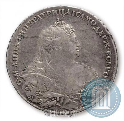 Фото 1 рубль 1737 года  "Работы Гедлингера"