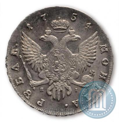 Picture 1 rouble 1754 year СПБ-ЯI "Portrait by Timothy Leeffkien"