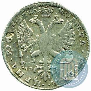 Picture 1 rouble 1726 year СПБ "Petersburg type, portrait turned to the left"