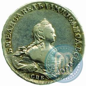 Picture 1 rouble 1754 year СПБ-IМ "Portrait by Benjamin Scott"