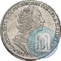 Фото 1 рубль 1724 года  "Портрет в античных доспехах"
