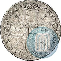Фото 1 рубль 1724 года  "Портрет в античных доспехах"