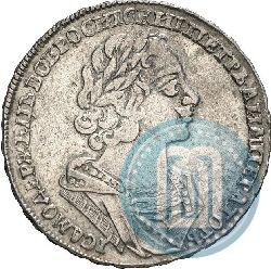 Picture 1 rouble 1725 year  "Portrait in ancient armour"