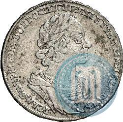 Фото 1 рубль 1725 года OK "Портрет в античных доспехах"
