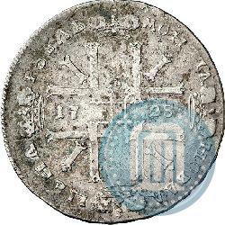 Фото 1 рубль 1725 года OK "Портрет в античных доспехах"
