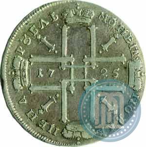 Фото 1 рубль 1725 года  "Портрет в античных доспехах"