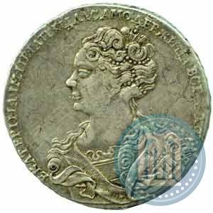 Фото 1 рубль 1726 года  "Московский тип, портрет влево"