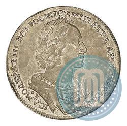 Picture 1 rouble 1723 year OK "Portrait in ancient armour"