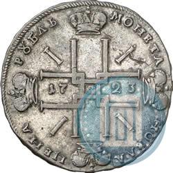 Фото 1 рубль 1723 года OK "Портрет в горностаевой мантии"