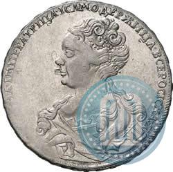 Фото 1 рубль 1726 года  "Московский тип, портрет влево"