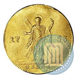 Picture 1 ducat 1753 year  "St. Andrew on the reverse"