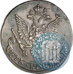 Фото 5 копеек 1782 года КМ 
