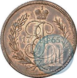 Picture 1 kopeck 1765 year  