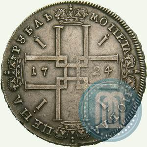 Фото 1 рубль 1724 года  "Портрет в античных доспехах"