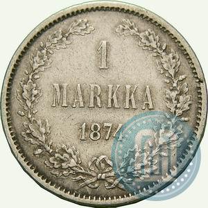 Picture 1 markka 1874 year S 