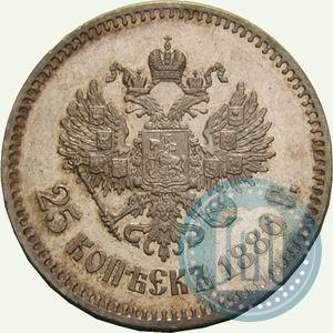 Фото 25 копеек 1886 года (АГ) 