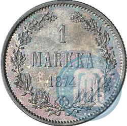 Picture 1 markka 1874 year S 