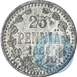 Фото 25 пенни 1865 года S 