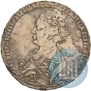 Фото 1 рубль 1726 года  "Московский тип, портрет влево"
