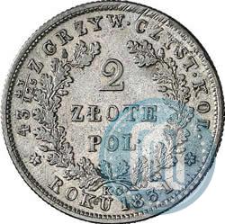 Picture 2 złote 1831 year KG "Polish uprising"