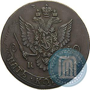 Фото 5 копеек 1782 года КМ 