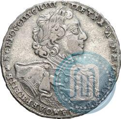 Фото 1 рубль 1723 года OK "Портрет в горностаевой мантии"