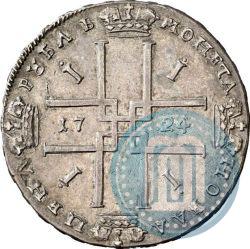 Фото 1 рубль 1724 года  "Портрет в античных доспехах"