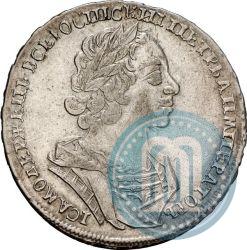 Фото 1 рубль 1724 года  "Портрет в античных доспехах"