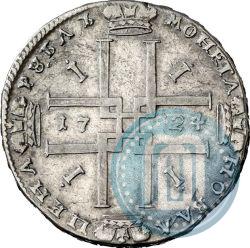 Фото 1 рубль 1724 года  "Портрет в античных доспехах"