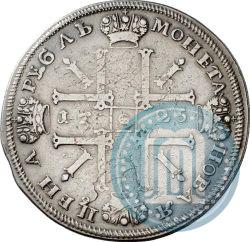 Фото 1 рубль 1725 года СПБ "Солнечный в латах"