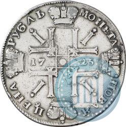 Фото 1 рубль 1725 года СПБ "Солнечный в латах"