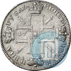 Фото 1 рубль 1725 года СПБ "Солнечный в латах"