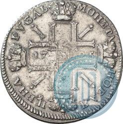 Picture 1 rouble 1725 year СПБ "Sun rouble, portrait in armour"