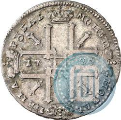 Фото 1 рубль 1725 года  "Портрет в античных доспехах"