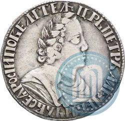 Picture Poltina 1702 year  "Without ribbons near the wreath"