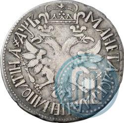 Picture Poltina 1702 year  "Without ribbons near the wreath"